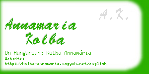 annamaria kolba business card
