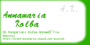 annamaria kolba business card